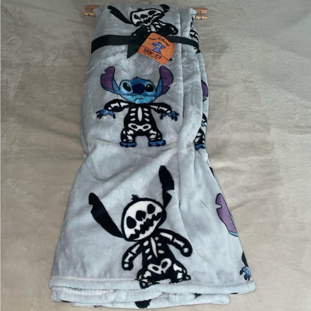 NEW RELEASE!! Disney Stitch Skeleton Halloween Throw Blanket